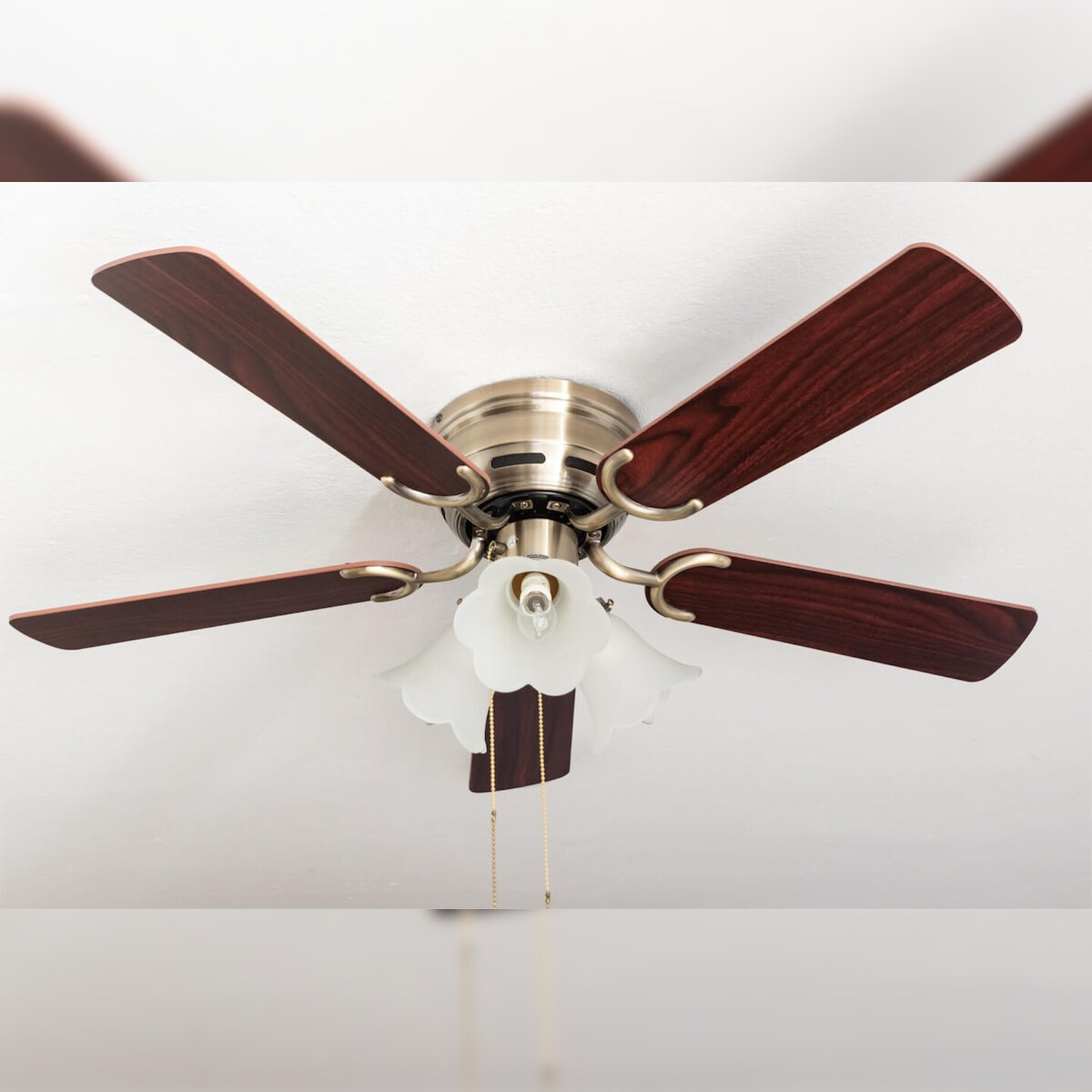 Pepeo Deckenventilator Kisa Deluxe MA Rosenholz / Walnuss mit Licht 105 Image