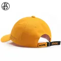 Casquette Hip Hop jaune pour hommes et femmes chapeau de baseball streetwear casquettes de