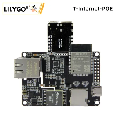 LILYGO®TTGO t-internet-poe ESP32-WROOM LAN8720A adaptateur Ethernet de puce et carte d'extension de