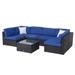 Kinbor 7-piece Outdoor Cushioned Wicker Patio Furniture Set