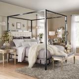 Solivita King-size Black Nickel Frame Canopy Bed by INSPIRE Q Bold