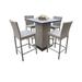 Oasis Pub Table Set with Barstools 5 Piece Outdoor Wicker Patio Furniture