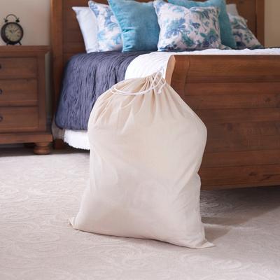 Household Essentials Cotton Laundry Bag with Drawstring Top