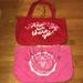 Pink Victoria's Secret Bags | 2- Vs Pink Tote Bag Red Are We There/ Love N Pink | Color: Pink/Red | Size: Os