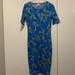 Lularoe Dresses | Lularoe Julia Dress Size Xs Statueof Liberty Print | Color: Blue/Green | Size: Xs