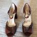 Michael Kors Shoes | Michael Kors Leather Sandals Platforms | Color: Brown/Tan | Size: 8.5