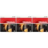D'Addario EJ12 80/20 Bronze Acoustic Guitar Strings - .013-.056 Medium (3-pack)