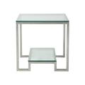 Artistica Home Metal Designs Bonaire End Table Glass in Gray | 25 H x 25 W x 25 D in | Wayfair 2016-957-47