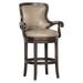 Fairfield Chair Spritzer Swivel Stool Wood/Upholstered in White | 47 H x 25.75 W x 27.75 D in | Wayfair 2008-06_9508 Smoke_Espresso