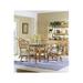 Braxton Culler Chippendale 5 Piece Dining Set Glass/Upholstered/Wicker/Rattan | 30" H x 48" L x 48" W | Wayfair 970-075-SETA/0216-53/BLUEBERRY