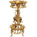 Exotic India 25.5" Brass Tabletop Candelabra Brass in Yellow | 25.5 H x 12.5 W x 12.5 D in | Wayfair ZBR45