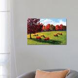 East Urban Home Sheep Grazing Near Rhinebeck by Patty Baker - Wrapped Canvas Graphic Art Print Canvas | 18 H x 26 W x 1.5 D in | Wayfair