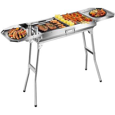 Stainless Steel Barbecue Grill Camping Folding Portable Outdoor BBQ Machine 