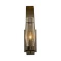 Hubbardton Forge Sea Coast 1 - Bulb Outdoor Armed Sconce Aluminum/Glass/Metal in Brown | 24.2 H x 6.2 W x 6.7 D in | Wayfair 304220-SKT-75-II0163