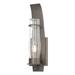 Hubbardton Forge Sea Coast 1 - Bulb Outdoor Armed Sconce Aluminum/Glass/Metal in Gray | 24.2 H x 6.2 W x 6.7 D in | Wayfair 304220-SKT-77-II0163