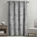 SunSmart Amelia Knitted Jacquard Paisley Total Blackout Grommet Top Curtain Panel Polyester in Gray | 84 H in | Wayfair SS40-0197