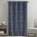 SunSmart Amelia Knitted Jacquard Paisley Total Blackout Grommet Top Curtain Panel Polyester in Green/Blue/Navy | 108 H in | Wayfair SS40-0208