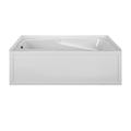 MTI Baths Basics® 60" Whirlpool Bathtub Acrylic in White | 19.25 H x 60 W in | Wayfair MBWIS6032-WH-RH