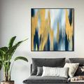 Art Remedy Abstract Waterfalls - Painting Print on Canvas in Blue | 40.5" H x 40.5" W x 1.5" D | Wayfair 31378_40x40_CANV_BFL