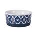 Design Imports Pet Bowl Porcelain/Stoneware (dishwasher safe)/Ceramic in Blue | 2 H x 4.25 W x 4.25 D in | Wayfair CAMZ37257