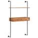 17 Stories Wall Desk 35.4" x 15.7" x 66.9" Solid Acacia Wood Wood/Metal in Black/Brown | 66.9 H x 35.4 W x 15.7 D in | Wayfair