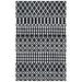 Black/White 27 x 0.31 in Indoor Area Rug - Dakota Fields Dillard Geometric Handmade Tufted Wool Area Rug Wool | 27 W x 0.31 D in | Wayfair