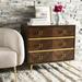 AllModern Malia 3 Drawers 31.9" W Dresser Wood in Yellow | 29 H x 31.9 W x 16 D in | Wayfair A99BE5E9A6E04F21A3C07E23F2021A2E