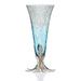 Rosdorf Park Fujii White 15.25" Indoor/Outdoor Glass Table Vase Glass in Blue/White | 15.25 H x 6.75 W x 7.5 D in | Wayfair