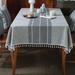 August Grove® Byrge Striped Cotton Blend Tablecloth Cotton Blend in Gray | 55 D in | Wayfair D45140A4C18F498B997C0A2BB780E027