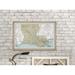 Charlton Home® Louisiana State Map - Picture Frame Graphic Art Paper in Blue/Green | 12" H x 18" W x 1.5" D | Wayfair