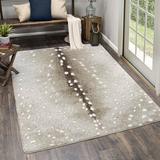 White 47 x 32 x 0.38 in Area Rug - Bay Isle Home™ Buhr Abstract Blue Area Rug Metal | 47 H x 32 W x 0.38 D in | Wayfair