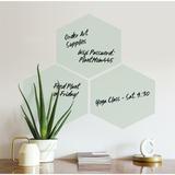 Ebern Designs Light Sage Hexagon Dry Erase Peel & Stick Wall Decal Vinyl in White | 12.75 H x 12.75 W in | Wayfair A71DE7488A164196831F3110FFCAC807