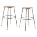 National Public Seating Height Adjustable Lab Stool Manufactured Wood/Metal in Gray | 27 H x 14 W x 14 D in | Wayfair 6218H/2