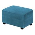 Mercer41 Box Cushion Ottoman Slipcover Polyester in Green/Blue | 19 H x 36 W x 30 D in | Wayfair 4B68E701B9654E9D83424CB65CB8D783