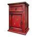 August Grove® Syn Solid Wood Nightstand Wood in Red/Brown | 28 H x 19.5 W x 15.5 D in | Wayfair F0418729BC2E4024B76C75A1F574402F