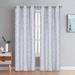 Willa Arlo™ Interiors Zulina Embroidered Luxurious Satin Embossed Room Darkening Grommet Curtain Panels Polyester in Gray/Brown | 96 H in | Wayfair