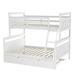 Harriet Bee Twin Over Full Bunk Bed w/ Trundle Wood in White, Size 62.3 H x 78.7 W x 55.9 D in | Wayfair D41556B15F7740F4A48434B93EB59D1E
