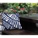 ULLI HOME Chase Tribal Abstract Indoor/Outdoor Throw Pillow Polyester/Polyfill blend in Blue/Navy | 18 H x 18 W x 4.3 D in | Wayfair