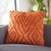 Foundry Select Sima Square Pillow Cover & Insert Polyester/Polyfill/Wool Blend/Wool in Brown | 20 H x 20 W x 2 D in | Wayfair