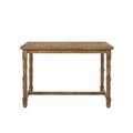One Allium Way® Farsiris Counter Height Table, Weathered Oak Finish Wood in Brown | 36 H x 55 W x 34 D in | Wayfair
