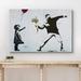 IDEA4WALL - Canvas Print Wall Art - Balloon Girl & Rage The Flower Thrower - Banksy Street Art On Stretched Canvas Gallery Wrap. - 32" X 48" Canvas | Wayfair