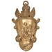 Bungalow Rose Mahakala Mask Metal in Gray/Yellow | 8 H x 4.5 W x 2.5 D in | Wayfair DA7F0BCBC3FA4AC1814EEA5A4D44E0F9