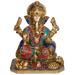 Bungalow Rose Puja Ganesha Metal in Green/Red/Yellow | 11.2 H x 9.7 W x 6.7 D in | Wayfair 70EA6CCB8698437C9C24DC34C97D9837