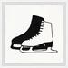 Harriet Bee Calila Ice Skate Blade Framed Art Paper in Black/White | 12 H x 12 W x 1.5 D in | Wayfair A31EFD0F98904D57A5C6933A95F4F073