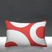 Latitude Run® Maluhia Geometric Circle Indoor/Outdoor Lumbar Pillow Polyester/Polyfill blend in Pink | 14 H x 18 W x 5.3 D in | Wayfair