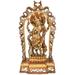 Bungalow Rose Standing Goddess Saraswati w/ Peacock Metal in Yellow | 17.5 H x 9 W x 4.7 D in | Wayfair 3535DA4FBCF043C7B0AEE46BE38DD369