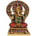 Bungalow Rose Lord Ganesha On Throne Metal in Green/Red/Yellow | 14 H x 9.2 W x 5.5 D in | Wayfair BC2BBBE177BC4C30BF25F954B24A7577