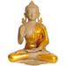 Bungalow Rose Lord Buddha In Abhaya Mudra Metal in Yellow | 12 H x 9.5 W x 5.7 D in | Wayfair F47D5C50D288402D99FD7D6AA461BD88
