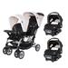 Baby Trend Sit N Stand Baby Double Stroller & 2 Infant Car Seat Combo | 42 H x 13.8 W x 20 D in | Wayfair SS76D18A + 2 x CS79D18A