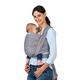 AMAZONAS Babytragetuch Carry Sling Grey - TESTSIEGER bei Stiftung Warentest mit Bestnote 1,7-510 cm 0-3 Jahre bis 15 kg in Grau